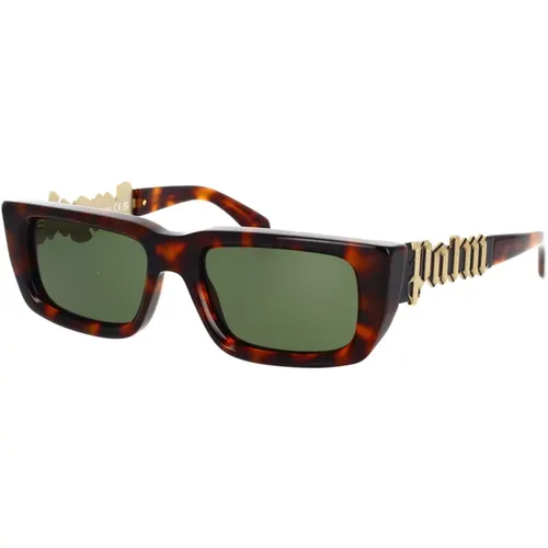 Retro Rectangular Sunglasses with Geometric Silhouette , unisex, Sizes: 54 MM - Palm Angels - Modalova