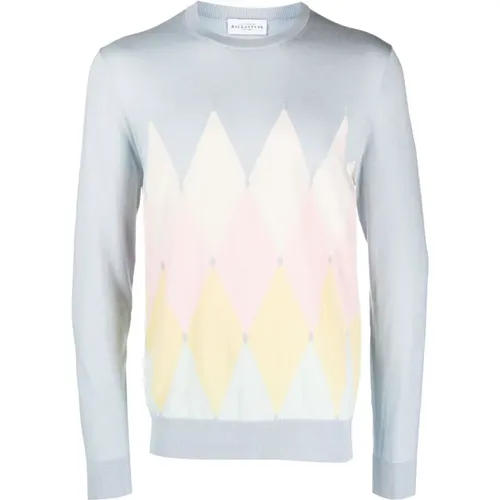 Geometric Print Sweater Pink , male, Sizes: 2XL - Ballantyne - Modalova