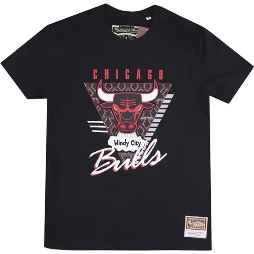 T-Shirts, male, , Size: XL Chicago Bulls Tee Hardwood Classics T-Shirt - Mitchell & Ness - Modalova