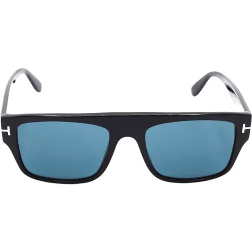 Rectangular Sunglasses with Blue Lenses , unisex, Sizes: 55 MM - Tom Ford - Modalova