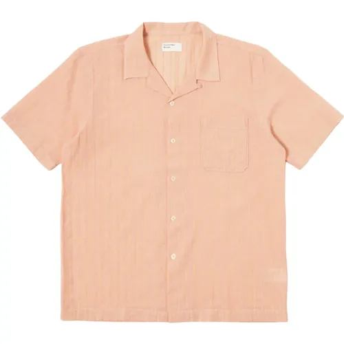 Summer Road Shirt Fluro Stripe , male, Sizes: XL, M - Universal Works - Modalova