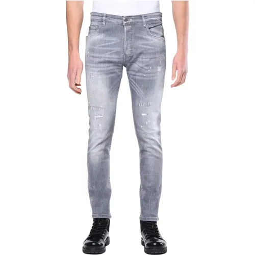 Mens Grey Washed Skinny Fit Jeans , male, Sizes: W30, W31, W29 - My Brand - Modalova