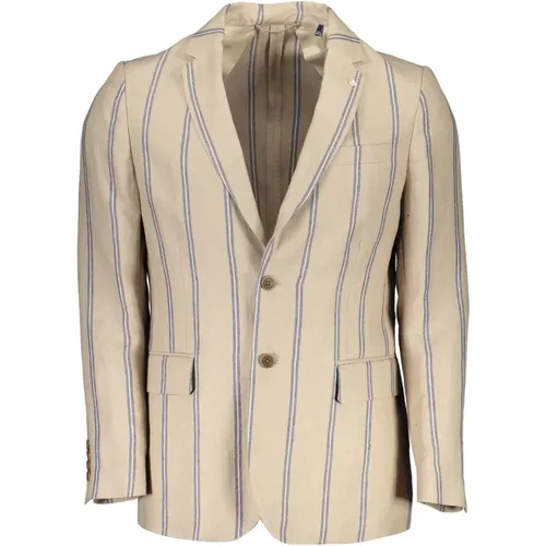 Classic Linen Jacket , male, Sizes: L, M - Gant - Modalova