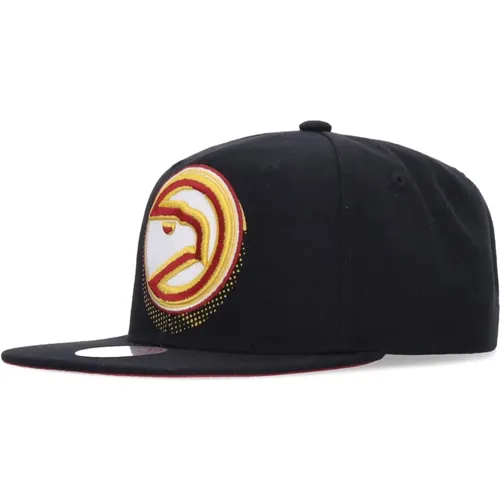 Caps, male, , Size: ONE SIZE Atlanta Hawks Flat Visor Cap - Mitchell & Ness - Modalova