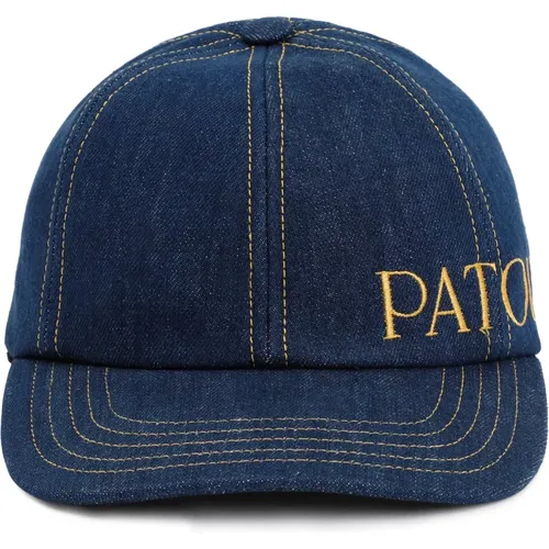 Caps, female, , Size: S Denim Logo Cap - Patou - Modalova