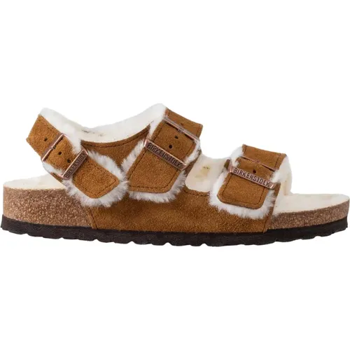 Lammfell Sandalen , Damen, Größe: 38 EU - Birkenstock - Modalova