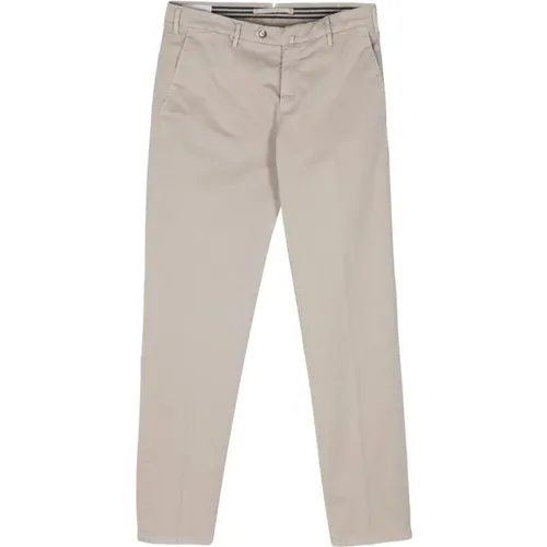 Chinos, male, , Size: 2XL Luigi Bianchi Trousers Grey - Luigi Bianchi Mantova - Modalova