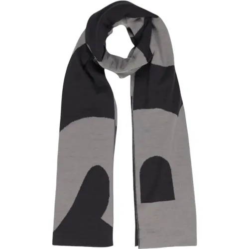 Winter Scarves, male, , Size: ONE SIZE Printed Wool-Blend Scarf for Men - Hugo Boss - Modalova