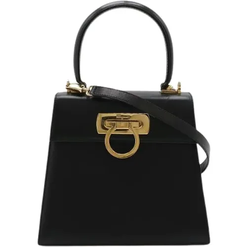 Pre-owned Handbags, female, , Size: ONE SIZE Pre-owned Leather Handbag - Salvatore Ferragamo Pre-owned - Modalova