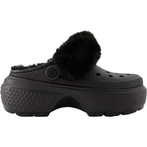 Clogs, female, , Size: 11 US Stomp Lined Slides - Crocs - Modalova