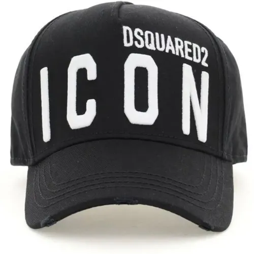 Caps, male, , Size: ONE SIZE Cotton Baseball Cap with Logo - Dsquared2 - Modalova