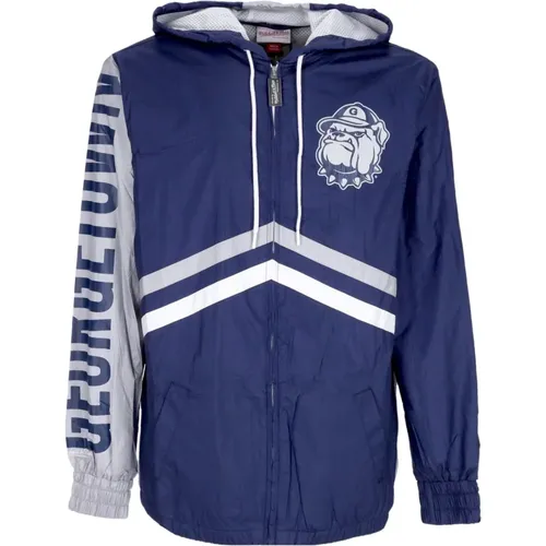 Sportswear, male, , Size: L Georgetown Hoyas Windbreaker Jacket - Mitchell & Ness - Modalova