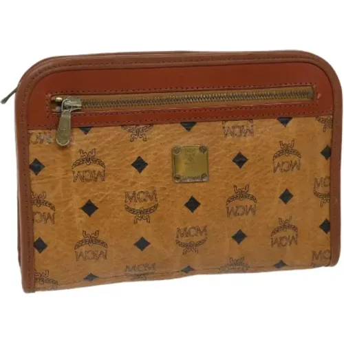 Pre-owned Clutches, female, , Size: ONE SIZE Pre-owned Leather clutches - MCM Pre-owned - Modalova