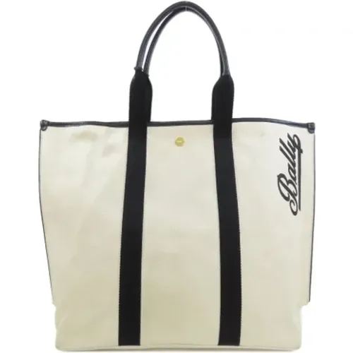 Pre-owned Tote Bags, female, , Size: ONE SIZE Pre-owned Canvas handbags - Bally Pre-owned - Modalova