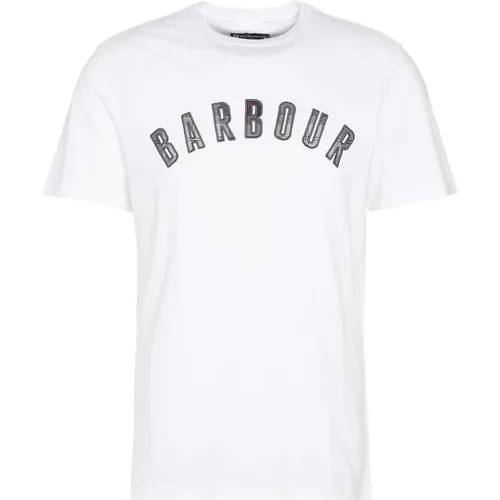 T-Shirts, male, , Size: L Ancroft Tartan Tee Classic - Barbour - Modalova