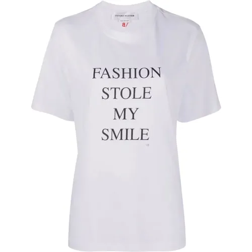 Stylisches Baumwoll-T-Shirt - Victoria Beckham - Modalova