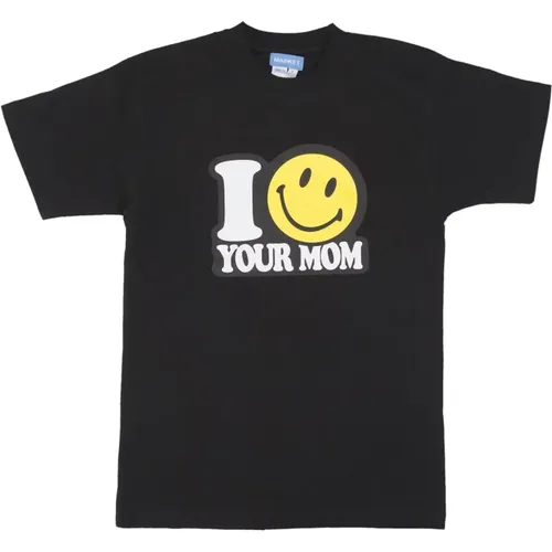 Smiley Schwarzes Tee Herren T-Shirt , Herren, Größe: L - MARKET - Modalova