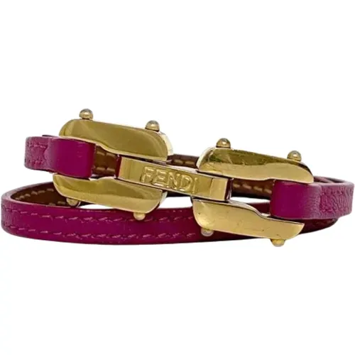 Pre-owned Leather bracelets , female, Sizes: ONE SIZE - Fendi Vintage - Modalova