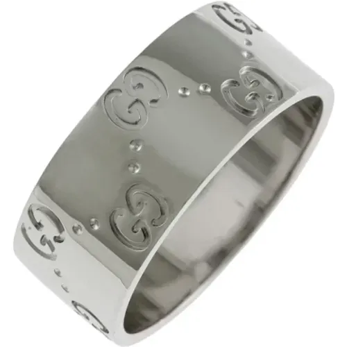 Pre-owned White Gold rings , female, Sizes: ONE SIZE - Gucci Vintage - Modalova