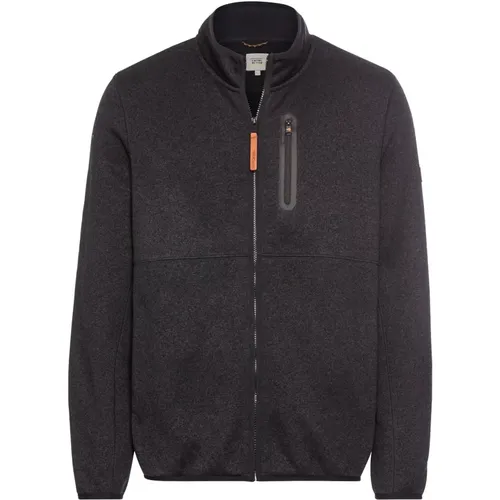 Zip-Up Fleece Jacket , male, Sizes: M, L - camel active - Modalova