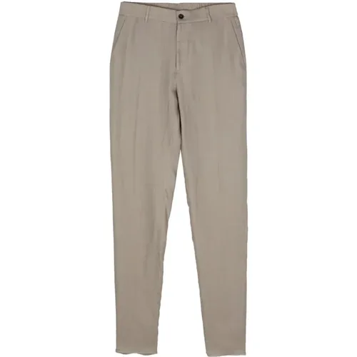 Sage Linen Trousers , male, Sizes: M, L, XL - PESERICO - Modalova