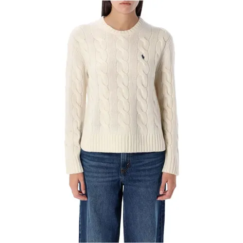 Damenbekleidung Strickwaren Creme Aw24 , Damen, Größe: M - Ralph Lauren - Modalova