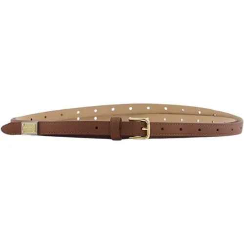 Buckled Leather Belt With Logo Tag , female, Sizes: 90 CM, 95 CM, 80 CM, 75 CM - Dolce & Gabbana - Modalova