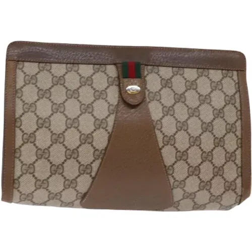 Pre-owned Clutches, female, , Size: ONE SIZE Pre-owned Canvas clutches - Gucci Vintage - Modalova