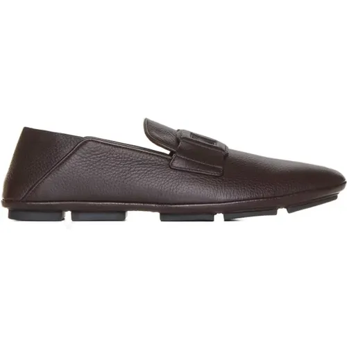 Loafers, male, , Size: 10 US Flat Shoes DG Driver Style - Dolce & Gabbana - Modalova