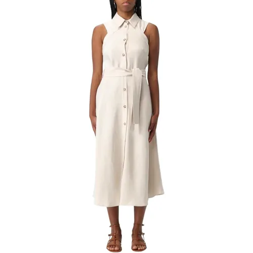 Shirt Dresses, female, , Size: S Sophisticated Natural Dress with Elegant Style - Liu Jo - Modalova