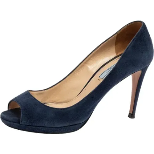 Pre-owned Pumps, female, , Size: 8 1/2 US Pre-owned Suede heels - Prada Vintage - Modalova