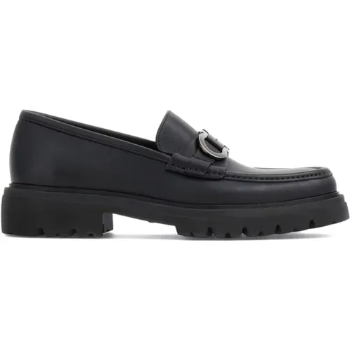 Loafers, male, , Size: 6 1/2 US Flat Shoes with Gancini Buckle - Salvatore Ferragamo - Modalova