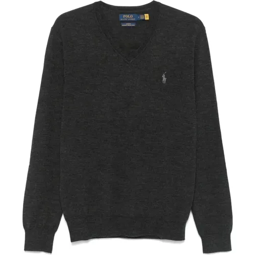 Graue Pullover , Herren, Größe: M - Ralph Lauren - Modalova