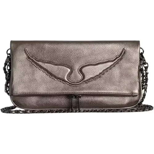 Cross Body Bags, female, , Size: ONE SIZE Rock Handbag with Embossed Wings - Zadig & Voltaire - Modalova