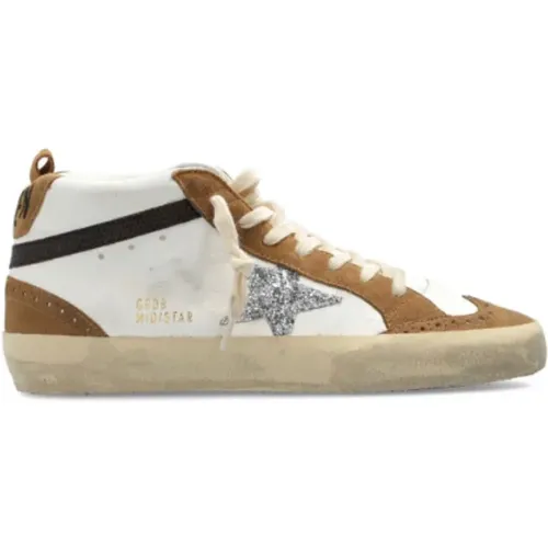 Klassische Mid Star Sneakers Braun Glitzer , Damen, Größe: 40 EU - Golden Goose - Modalova