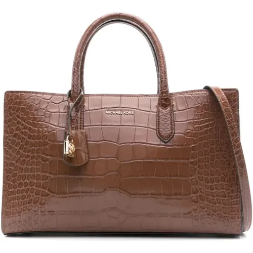 Crocodile Effect Leather Handbag , female, Sizes: ONE SIZE - Michael Kors - Modalova