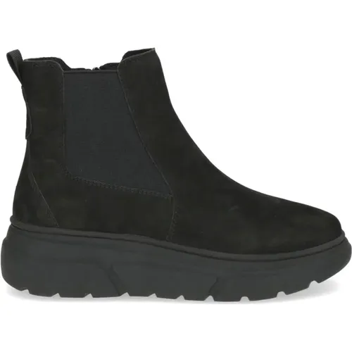 Schwarze Casual Geschlossene Booties Damen , Damen, Größe: 42 EU - Caprice - Modalova