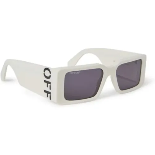 Off , Milano Trendy Sunglasses , unisex, Sizes: ONE SIZE - Off White - Modalova