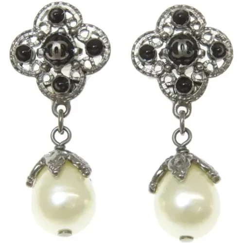 Pre-owned Jewellery, female, , Size: ONE SIZE Pre-owned Metal earrings - Chanel Vintage - Modalova