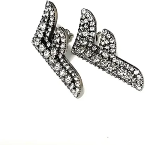 Pre-owned Jewellery, female, , Size: ONE SIZE Pre-owned Metal earrings - Fendi Vintage - Modalova