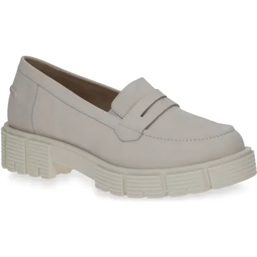 Snow nubuc casual closed loafers , female, Sizes: 4 UK, 3 UK, 6 UK, 5 UK, 8 UK, 7 UK - Caprice - Modalova