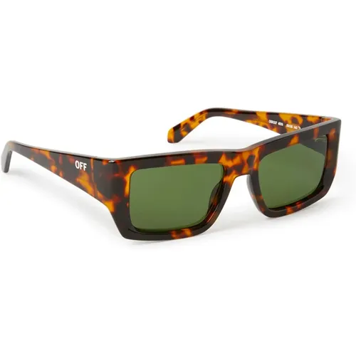 Prescott Sunglasses in Havana/Green Cat , unisex, Sizes: 53 MM - Off White - Modalova
