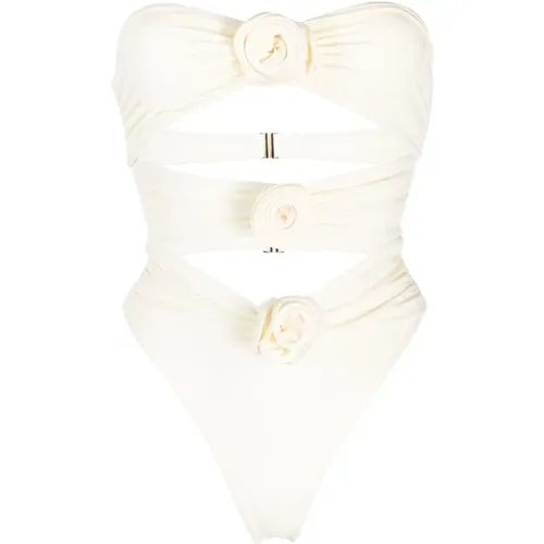 Ivory Meer Kleidung Einteiliger Badeanzug , Damen, Größe: M - La Revêche - Modalova