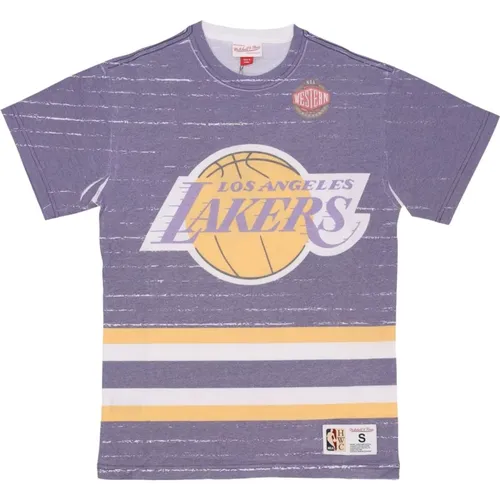 T-Shirts, male, , Size: XL NBA Jumbotron 3.0 Lakers Tee - Mitchell & Ness - Modalova