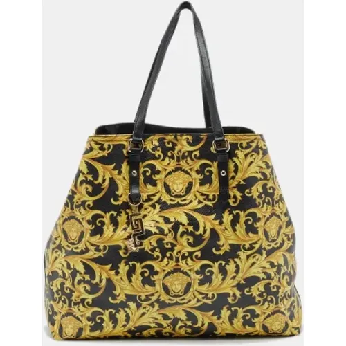 Pre-owned Tote Bags, female, , Size: ONE SIZE Pre-owned Canvas handbags - Versace Pre-owned - Modalova