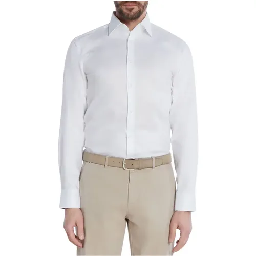 Klassisches Weißes Baumwollhemd , Herren, Größe: M - Hugo Boss - Modalova