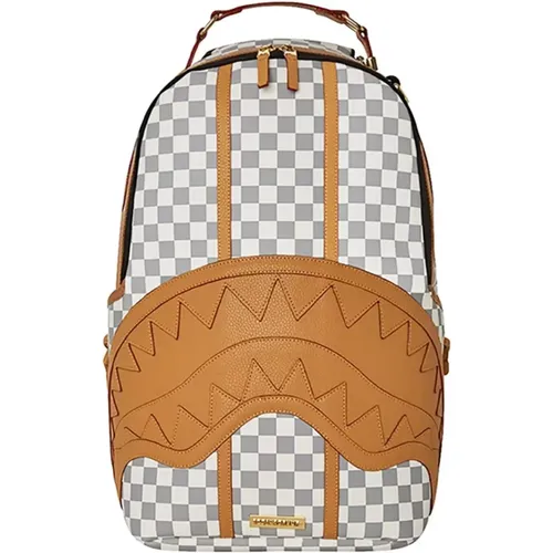 Backpacks, unisex, , Size: ONE SIZE Stylish Raceway Backpack Cream - Sprayground - Modalova