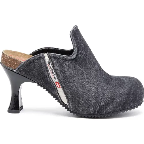 D-Woodstock W - Mules aus Denim , Damen, Größe: 38 EU - Diesel - Modalova