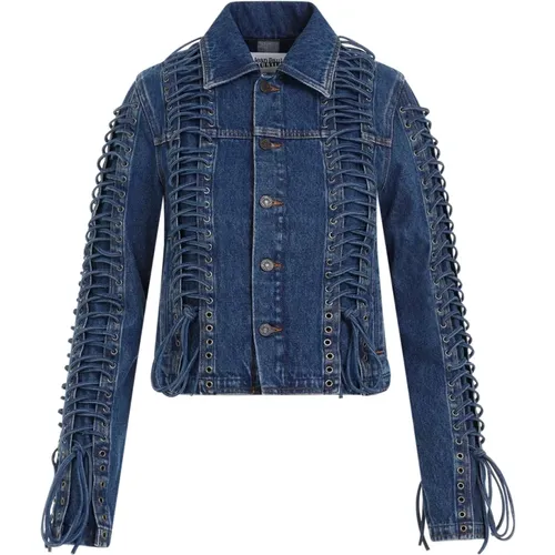 Vintage Corset Denim Jacket , female, Sizes: XS - Jean Paul Gaultier - Modalova