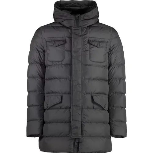 Nylon Daunenjacke mit Kapuze , Herren, Größe: S - Herno - Modalova